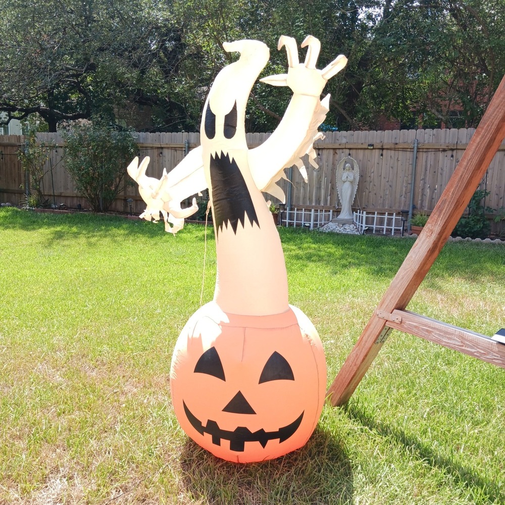 Halloween Inflatable Ghost in Pumpkin Yard Decoration 6ft Airblown Outdoor Lawn